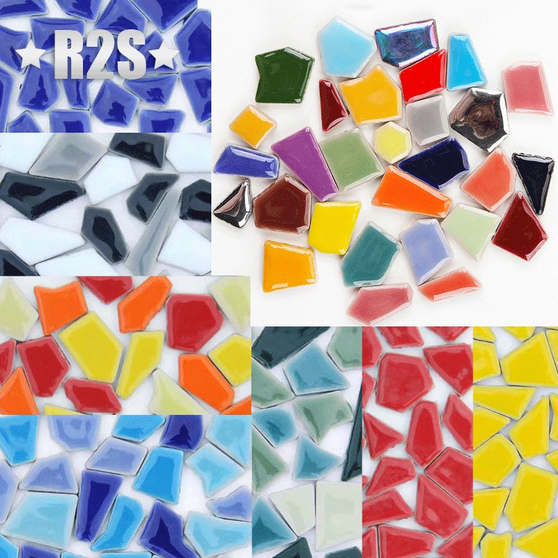 Ceramic Tile Blank - 100g Porcelain Mosaic Tiles DIY Craft
