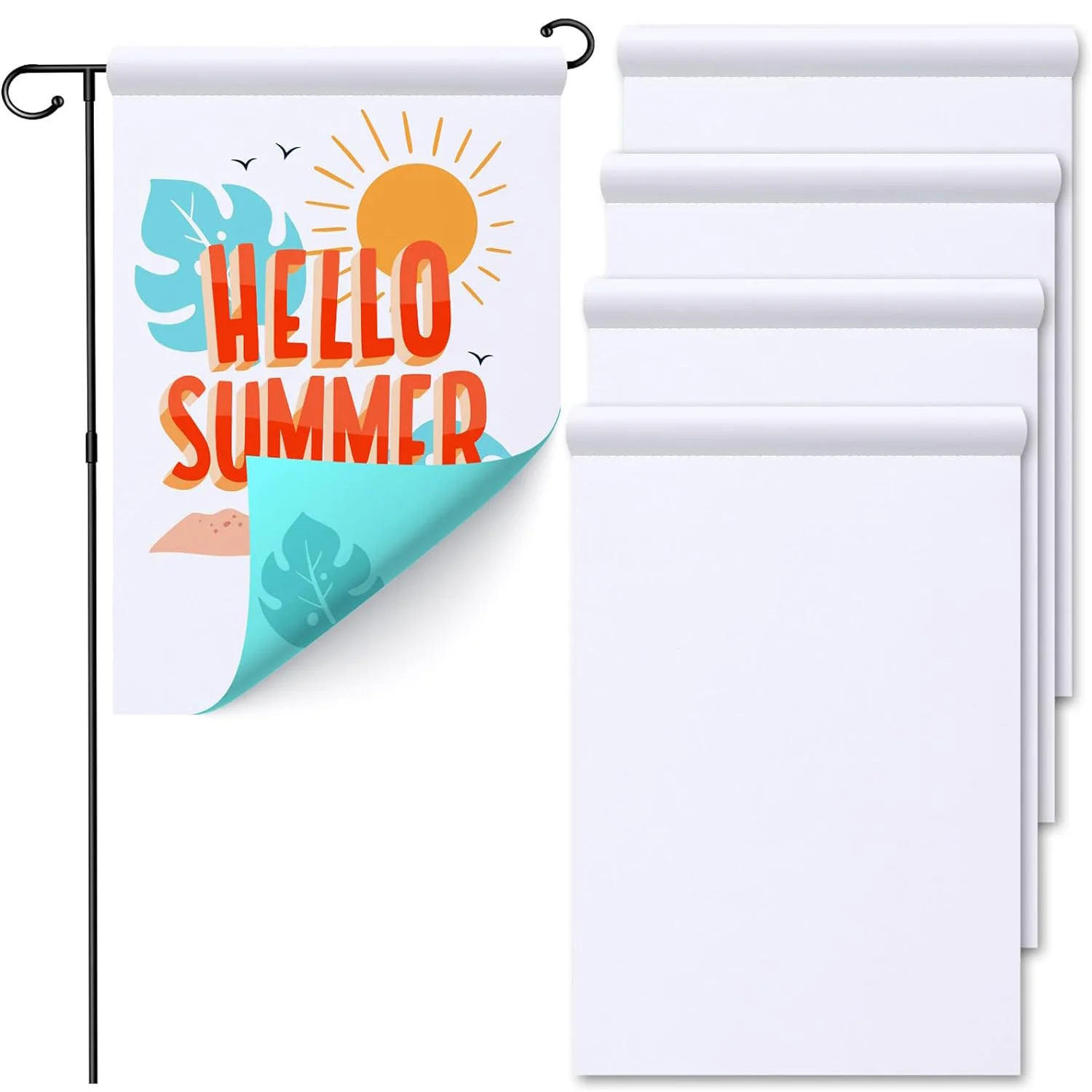Yard Sign Blank - 5pcs Double-Sided Blank Garden Flags for