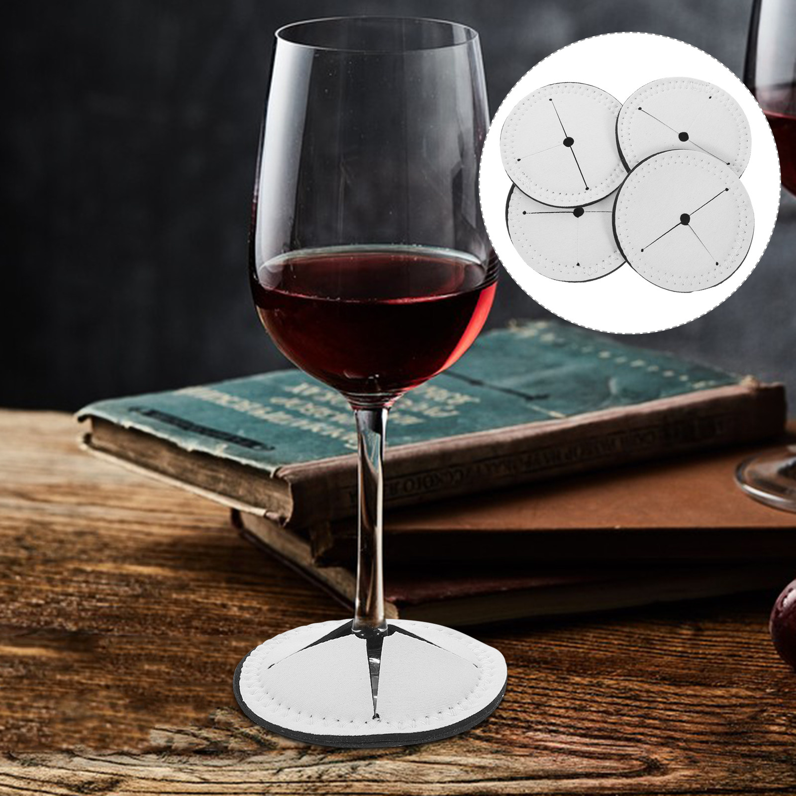 Coaster Sublimation Blank - 4Pcs Sublimation Cup Coasters Heat Transfer