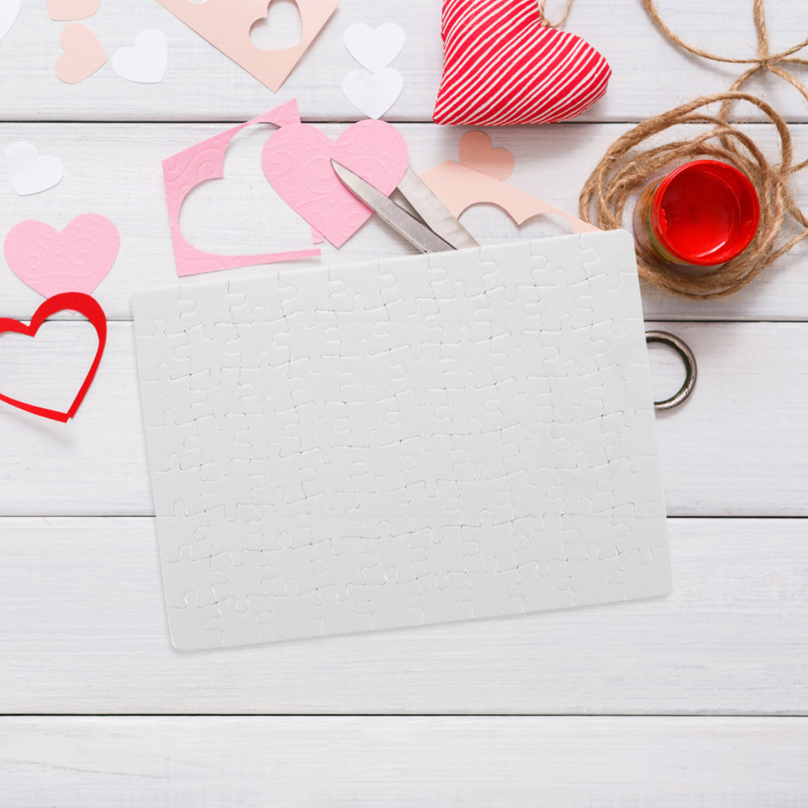 Puzzle Blank White - 4Sheets Blank Puzzle Pieces Creative DIY
