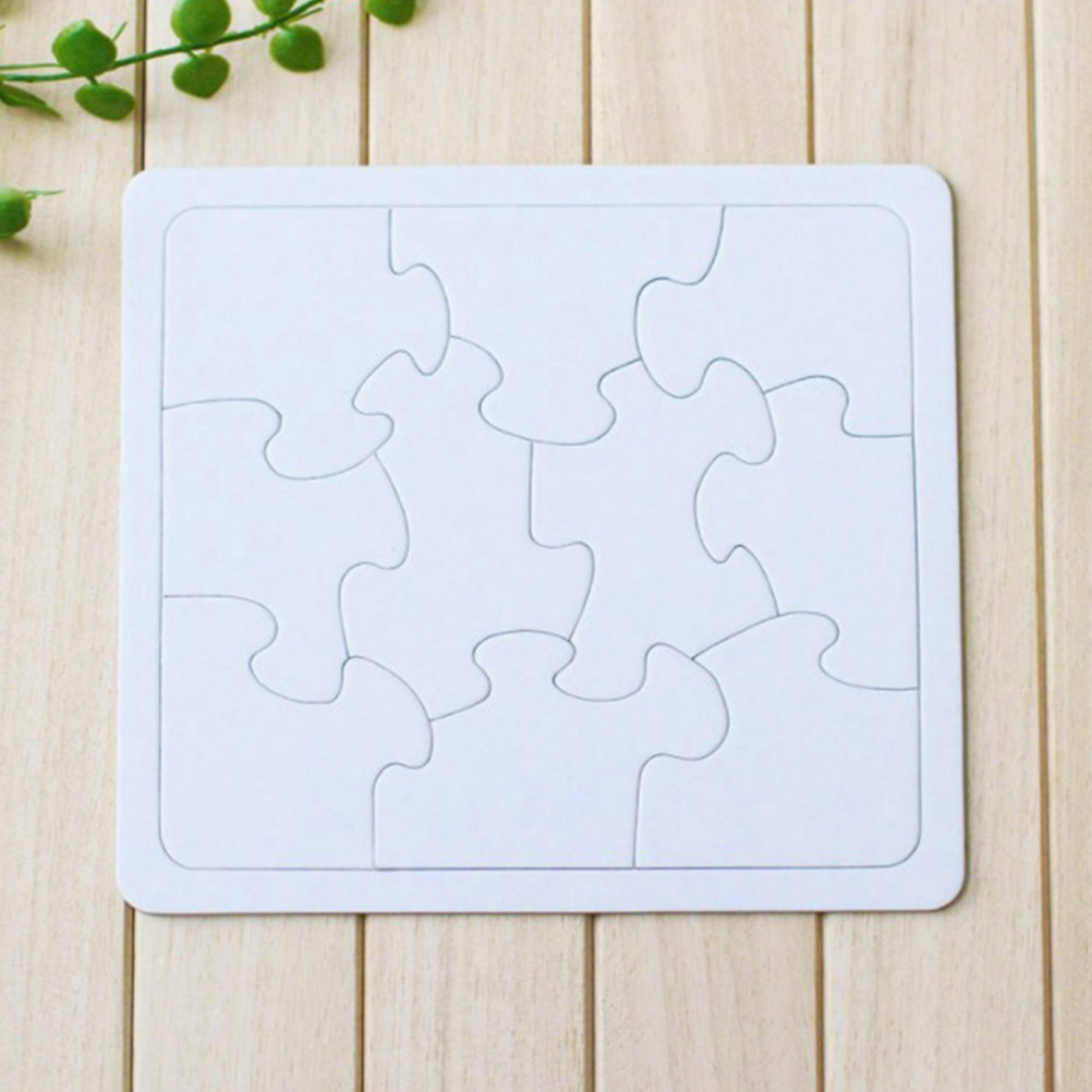 Puzzle Blank White - 4Pcs Coloring Blank Puzzle Set Kids