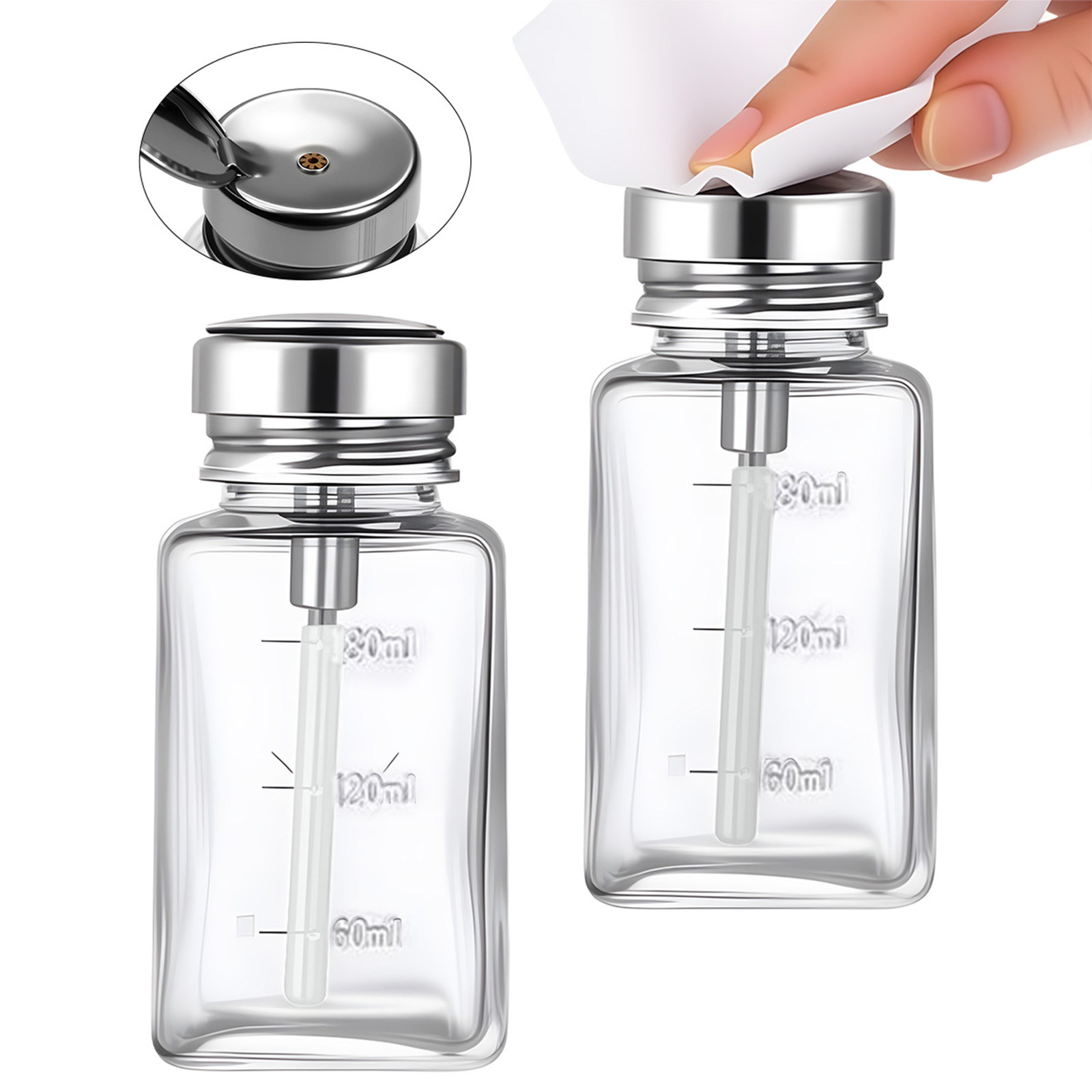 180ml Nail Glass Bottle Press  - огляд і ціна Water Bottle Blank