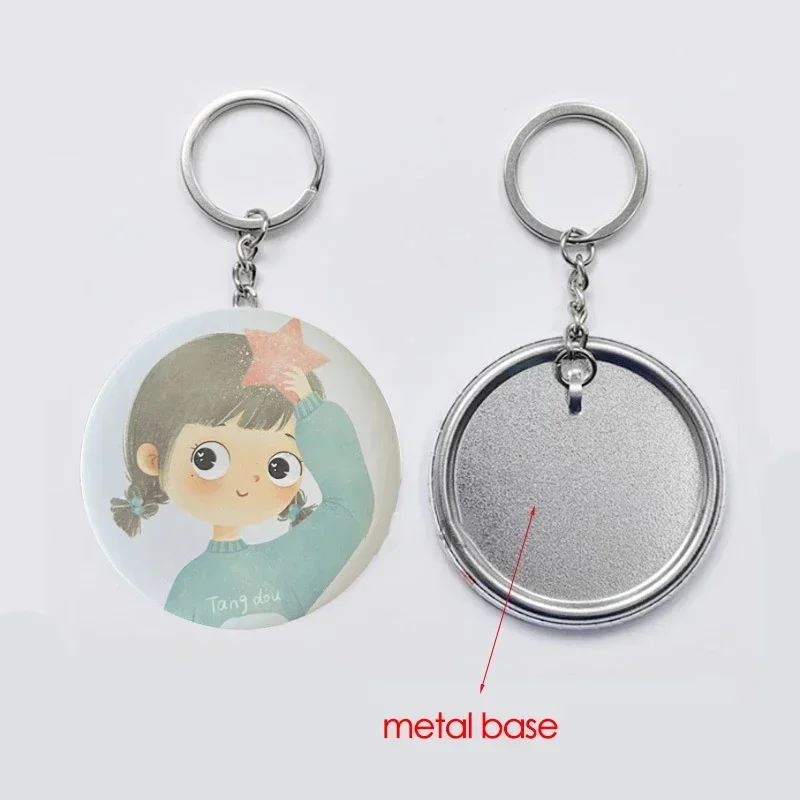 100PCS 44mm 58mm Keychains Bad - огляд і ціна Button Badge Blank