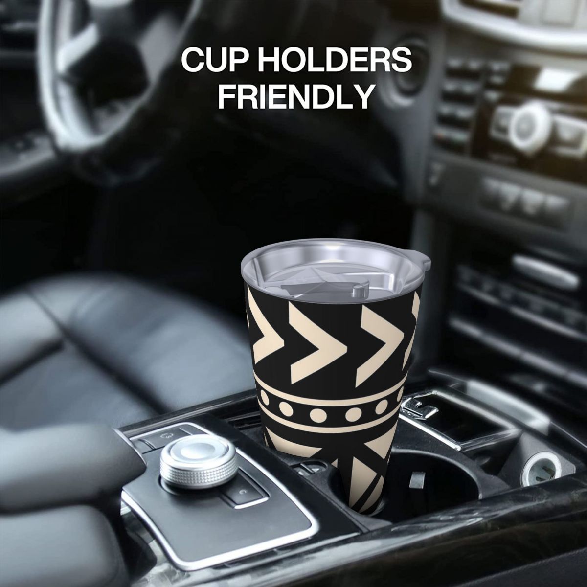 African Mud Cloth Black And Wh - огляд і ціна Tumbler 20Oz White