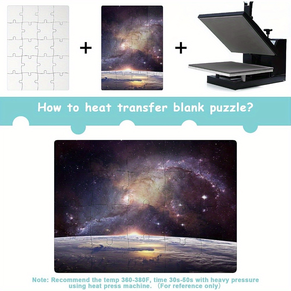 6pcs Sublimation Blank Puzzles - огляд і ціна Puzzle Blank White