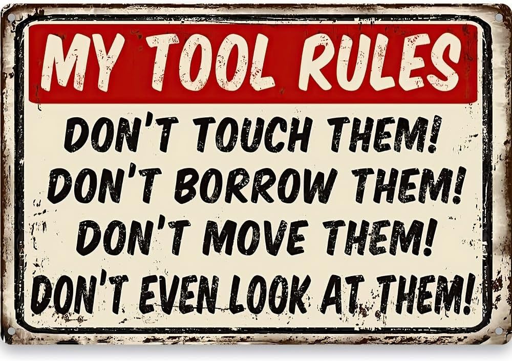 Metal Signs My Tool Rules Funn - огляд і ціна Yard Sign Blank