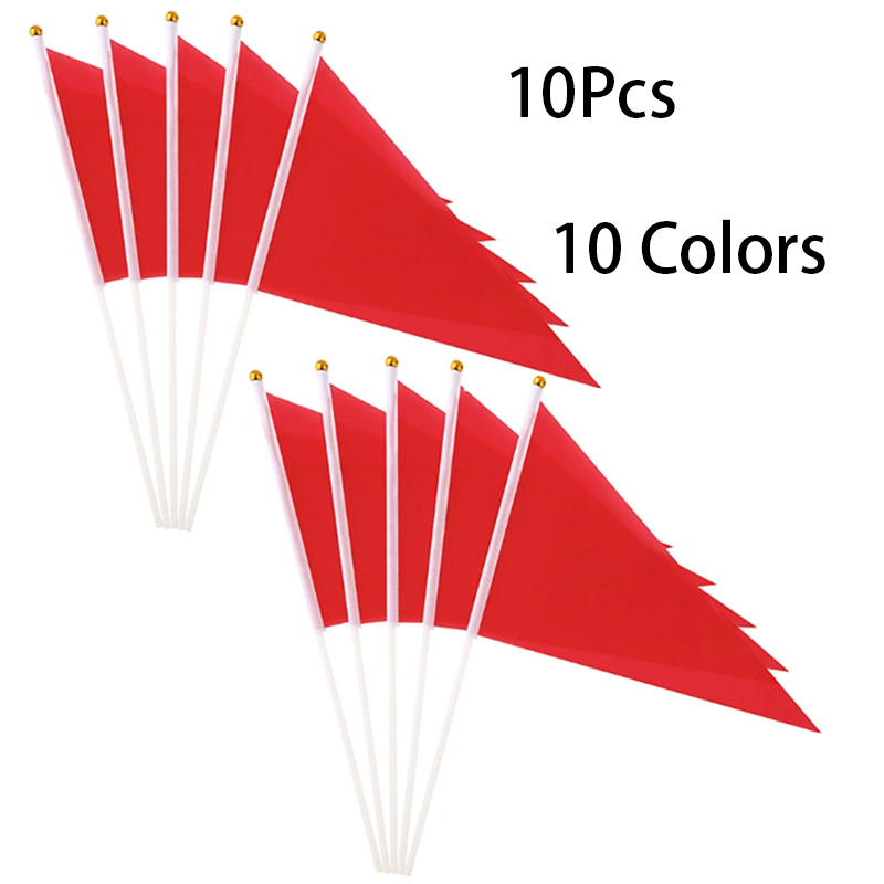 10Pcs Colorful Triangular Flag - огляд і ціна Yard Sign Blank