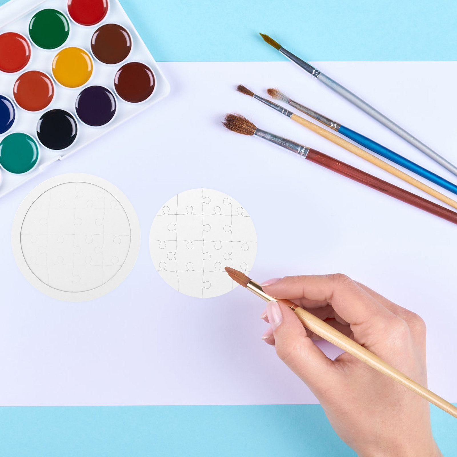 4 Sets Puzzle Blank Coloring P - огляд і ціна Puzzle Blank White