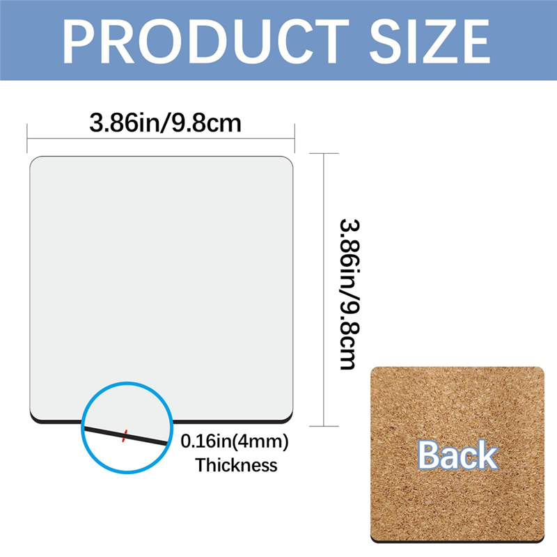HGHO Sublimation Car Coasters  - огляд і ціна Coaster Sublimation Blank