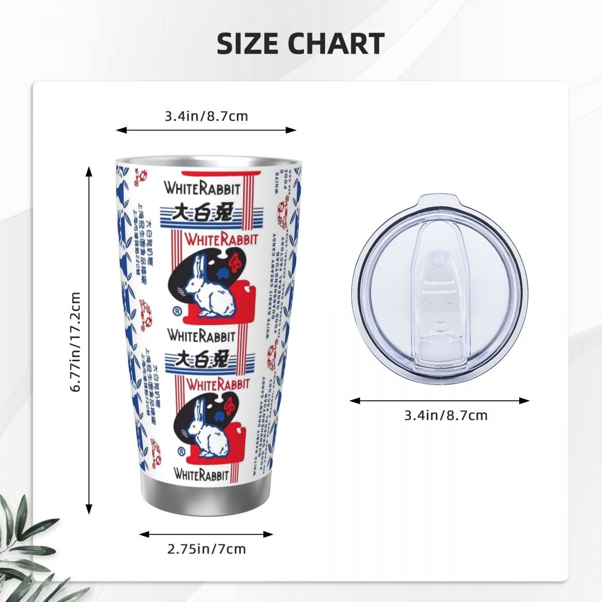 White Rabbit Candy Stainless S - огляд і ціна Tumbler 20Oz White