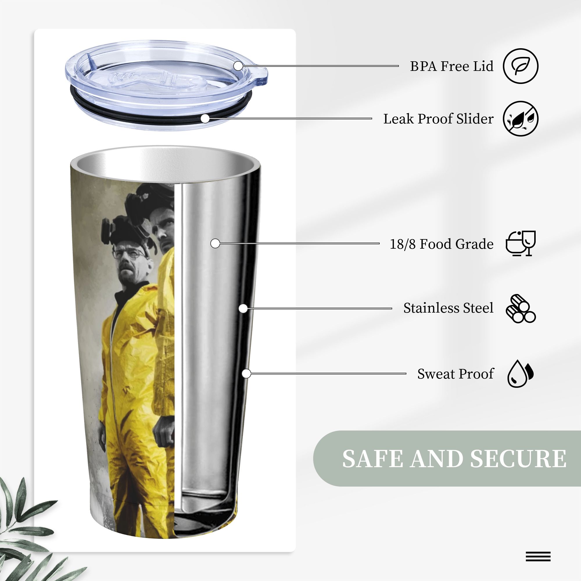 Breaking Bad Tumbler Vacuum In - огляд і ціна Tumbler 20Oz White