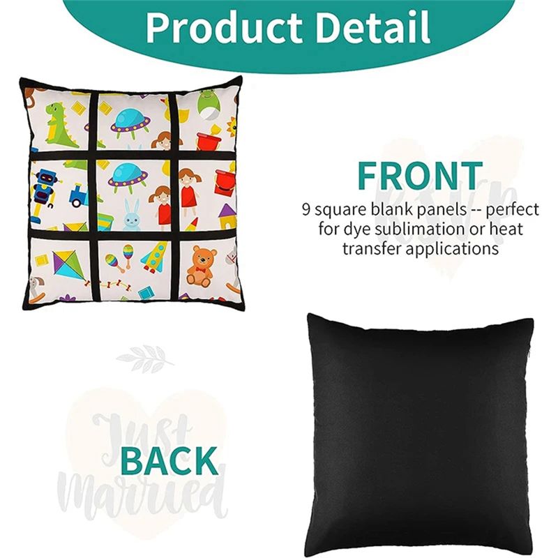 ABKJ-6Pcs Sublimation Blank Pa - огляд і ціна Pillow Cover Sublimation