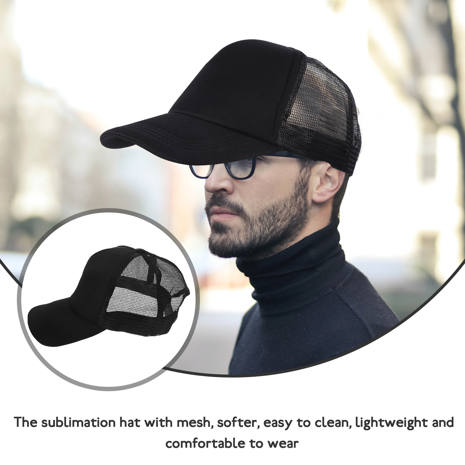 10Pcs Mesh Baseball Caps Subli - огляд і ціна Hat Sublimation Blank
