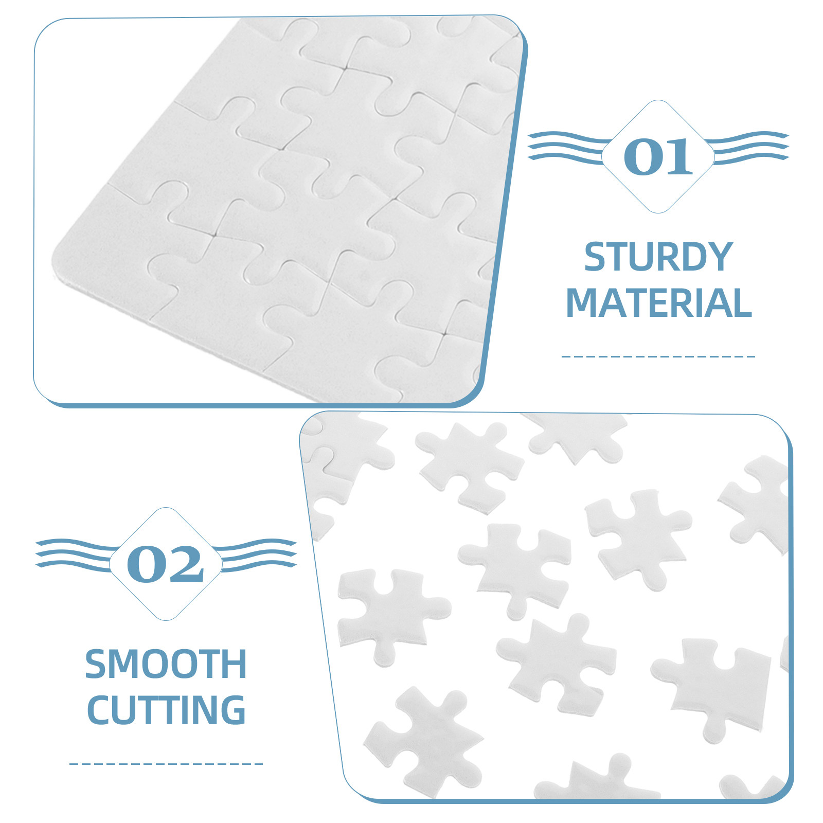 4Sheets Blank Puzzle Pieces Cr - огляд і ціна Puzzle Blank White