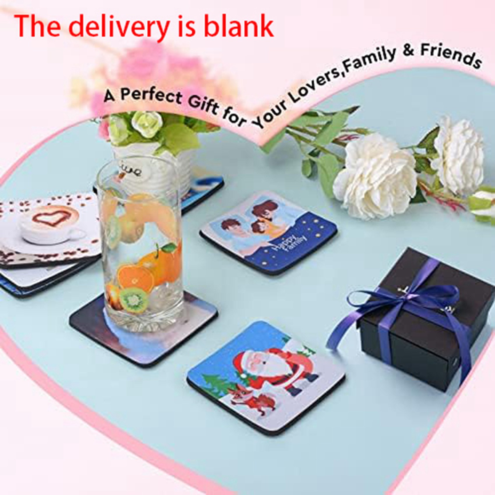 F-F 40PCS Square Sublimation B - огляд і ціна Coaster Sublimation Blank