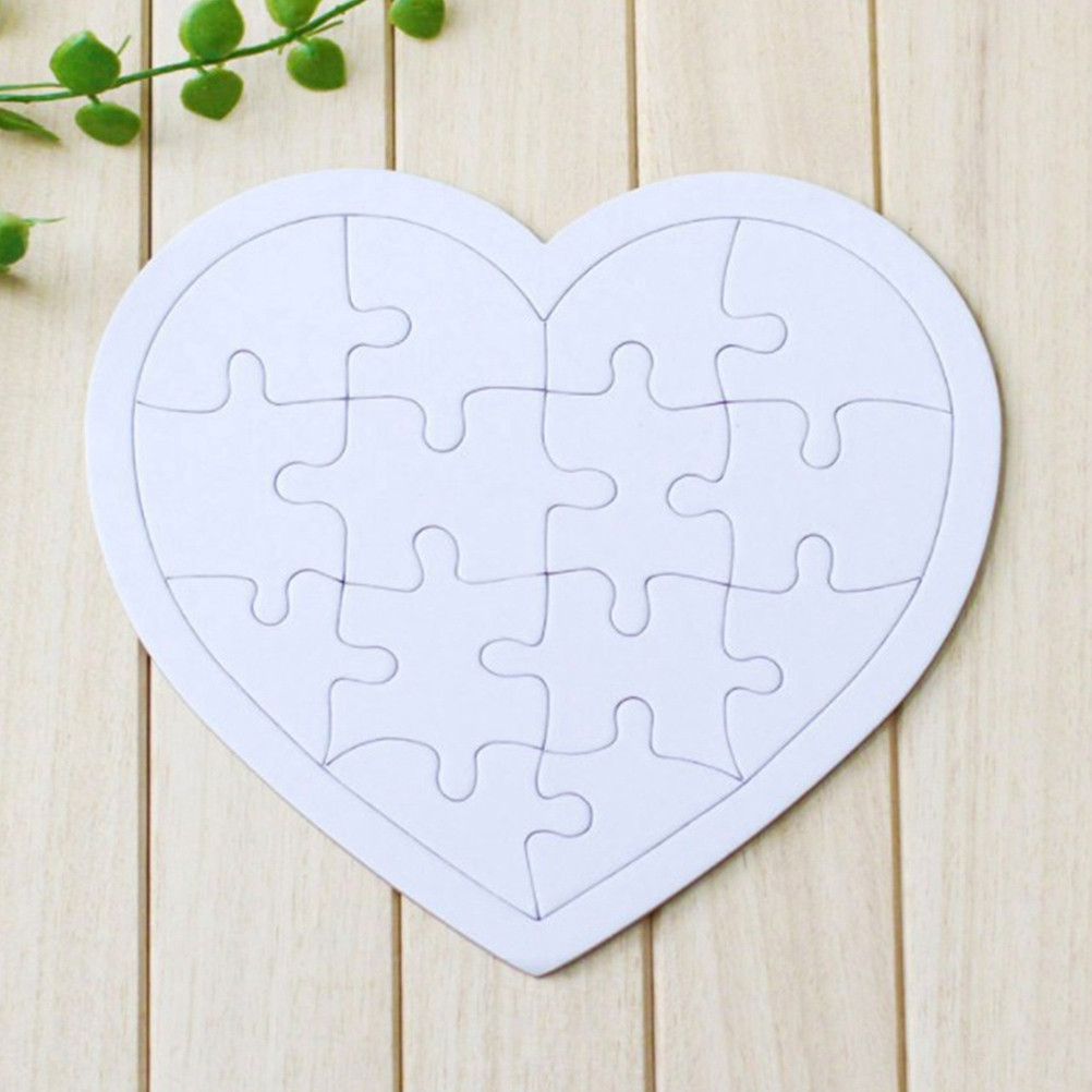4Pcs Coloring Blank Puzzle Set - огляд і ціна Puzzle Blank White