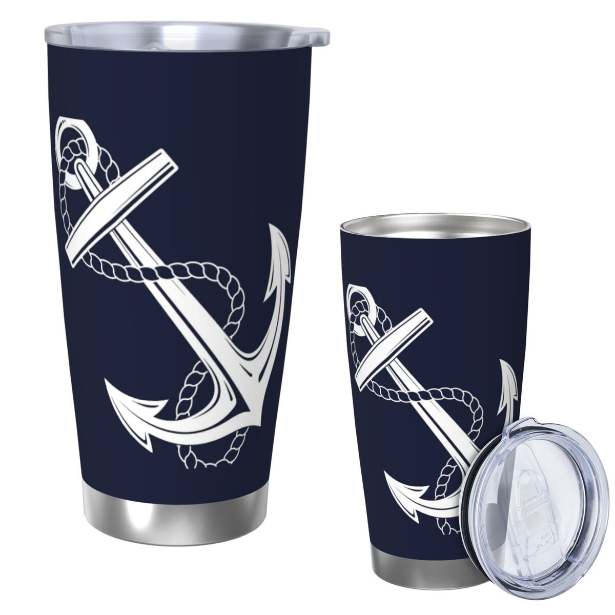Anchor Nautical White & Navy S - огляд і ціна Tumbler 20Oz White