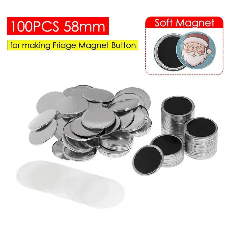 50/100PCS 25-75mm Magnet Refri - огляд і ціна Button Badge Blank