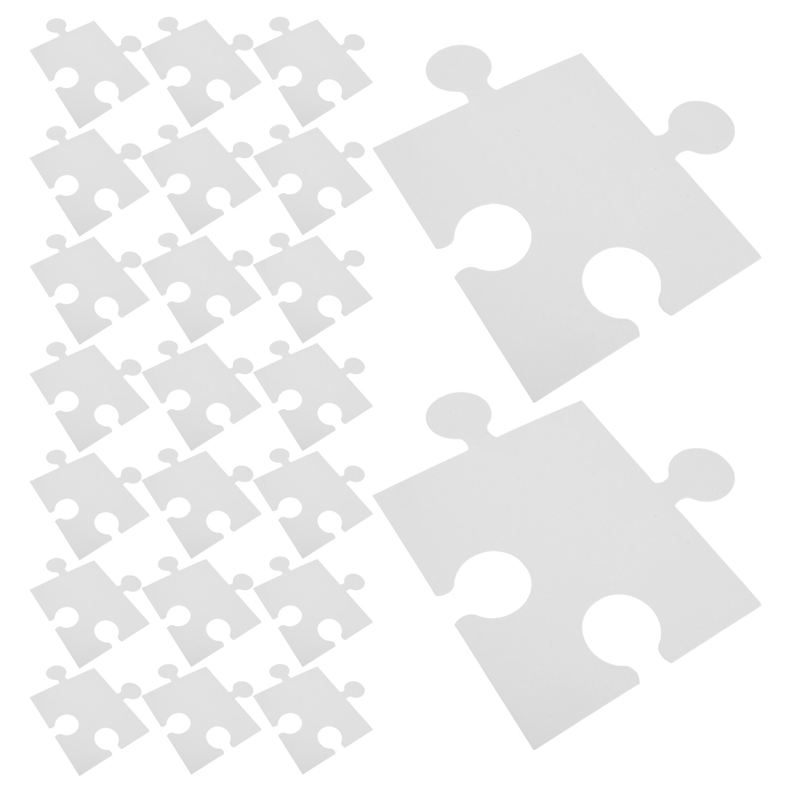 60Pcs Large Blank White Puzzle - огляд і ціна Puzzle Blank White